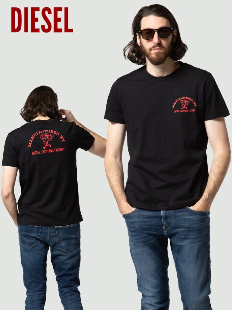 DIESEL (ディーゼル) バックプリント クルーネック 半袖 Tシャツ DSA05131HAYU ブランド