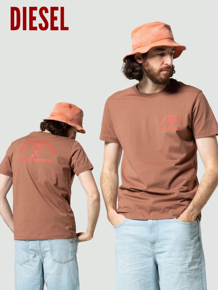 DIESEL (ディーゼル) バックプリント クルーネック 半袖 Tシャツ DSA05131HAYU ブランド