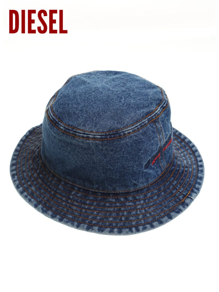 DIESEL (ディーゼル) 刺繍 デニム バケットハット DSA03703PBAL ブランド