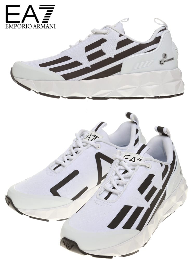 EMPORIO ARMANI EA7 (エンポリオ アルマーニ) BIGロゴ レースアップ スニーカー EALX8X033XCC52 レディース ロゴ
