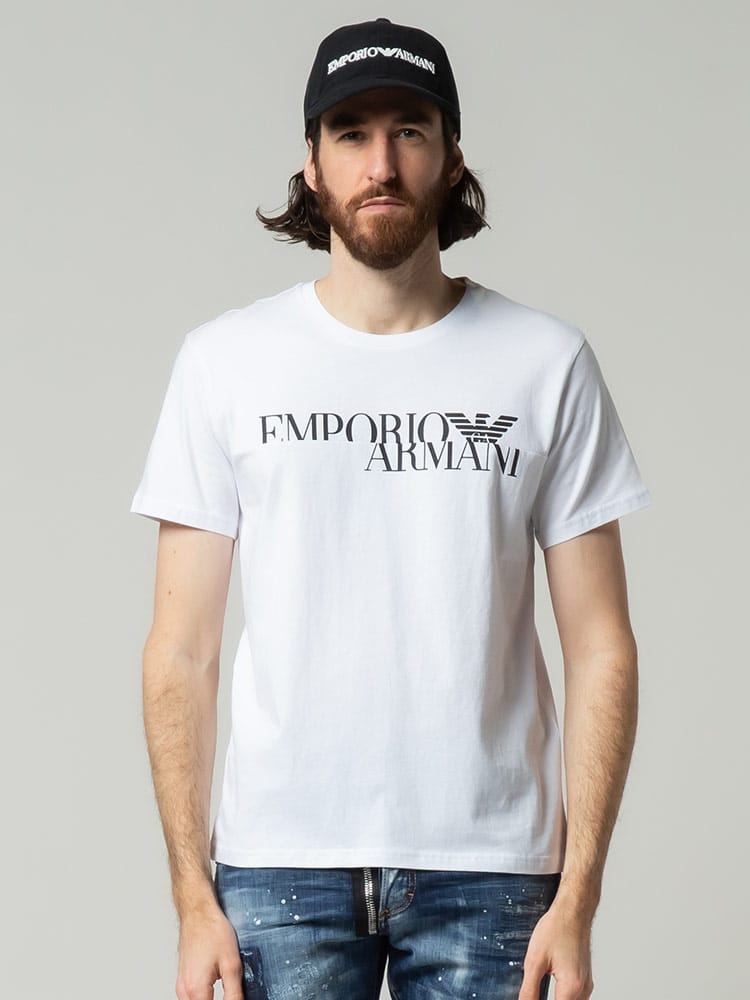 EMPORIO ARMANI (エンポリオアルマーニ) フロントロゴ クルーネック 半袖 Tシャツ EA2118182R476 ブランド