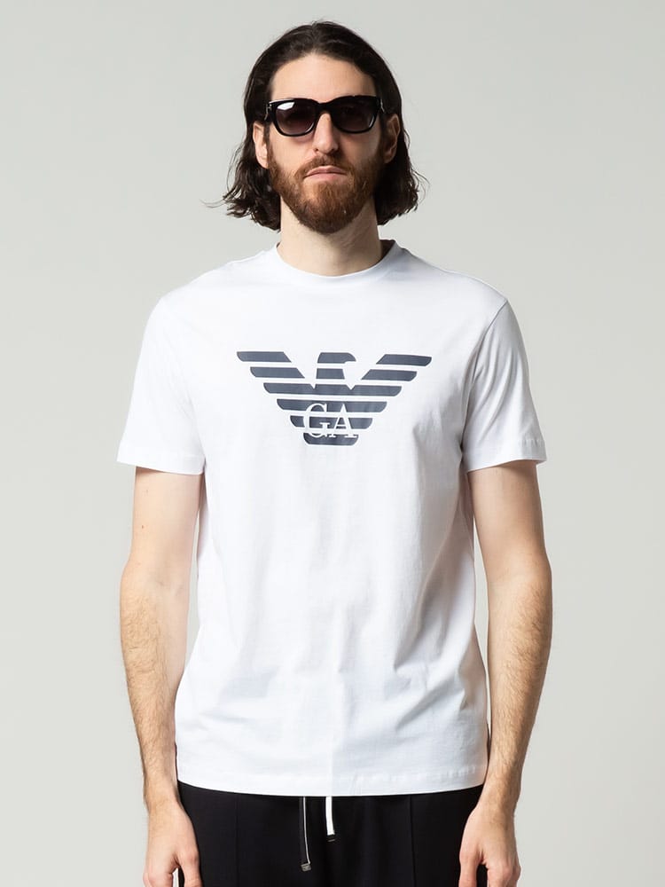 【オンラインストア限定】 EMPORIO ARMANI (エンポリオ アルマーニ) イーグル ロゴ プリント  クルーネック 半袖 Tシャツ メンズ 大きいサイズ ブランド EA8N1TN51JPZZM