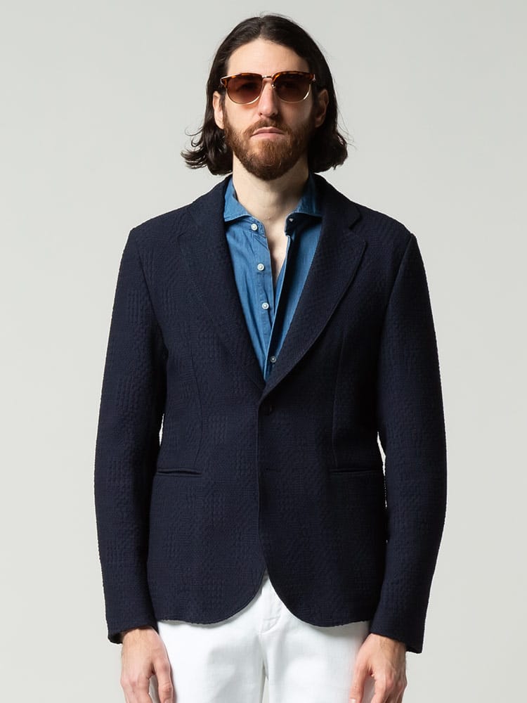 EMPORIO ARMANI (エンポリオアルマーニ) ジャガード シングル ジャケット EAI1G870I1411