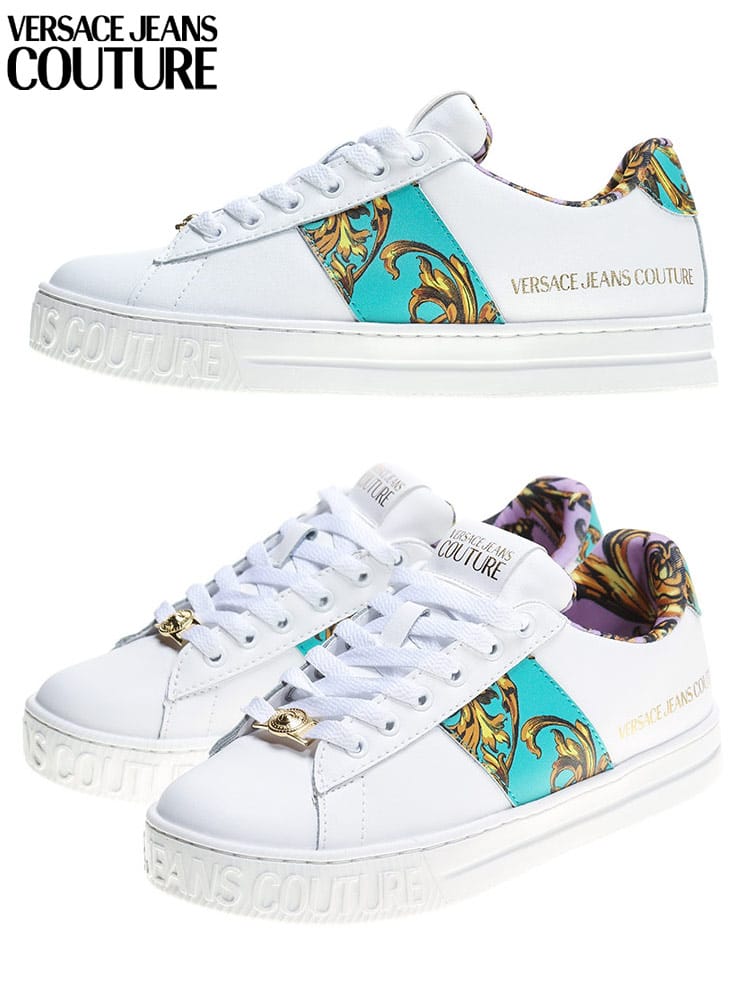 VERSACE JEANS COUTURE (ヴェルサーチェ ジーンズクチュール) コート 88 レガリア バロック ローカットスニーカー VCL72VA3SKA レディース