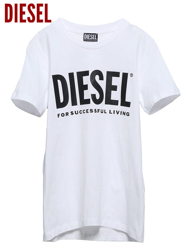 DIESEL ディーゼル レディース Tシャツ ロゴ プリント クルーネック 半袖  ロゴT コットン DSLA046850AAXJ ブランド カットソー 2022年春夏新作