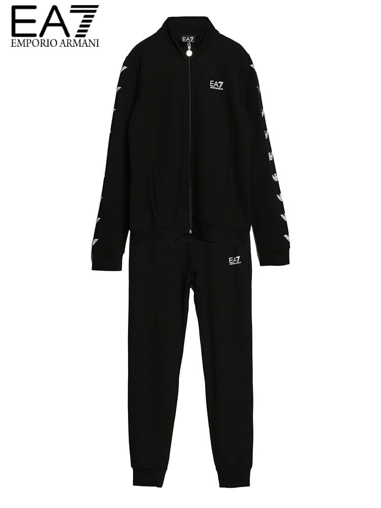 EMPORIO ARMANI EA7 エンポリオ アルマーニ レディース セットアップ イーグル ロゴ プリント サイドマーク ジップ ジャケット ロングパンツ  EAL3LTV58TJ3PZ