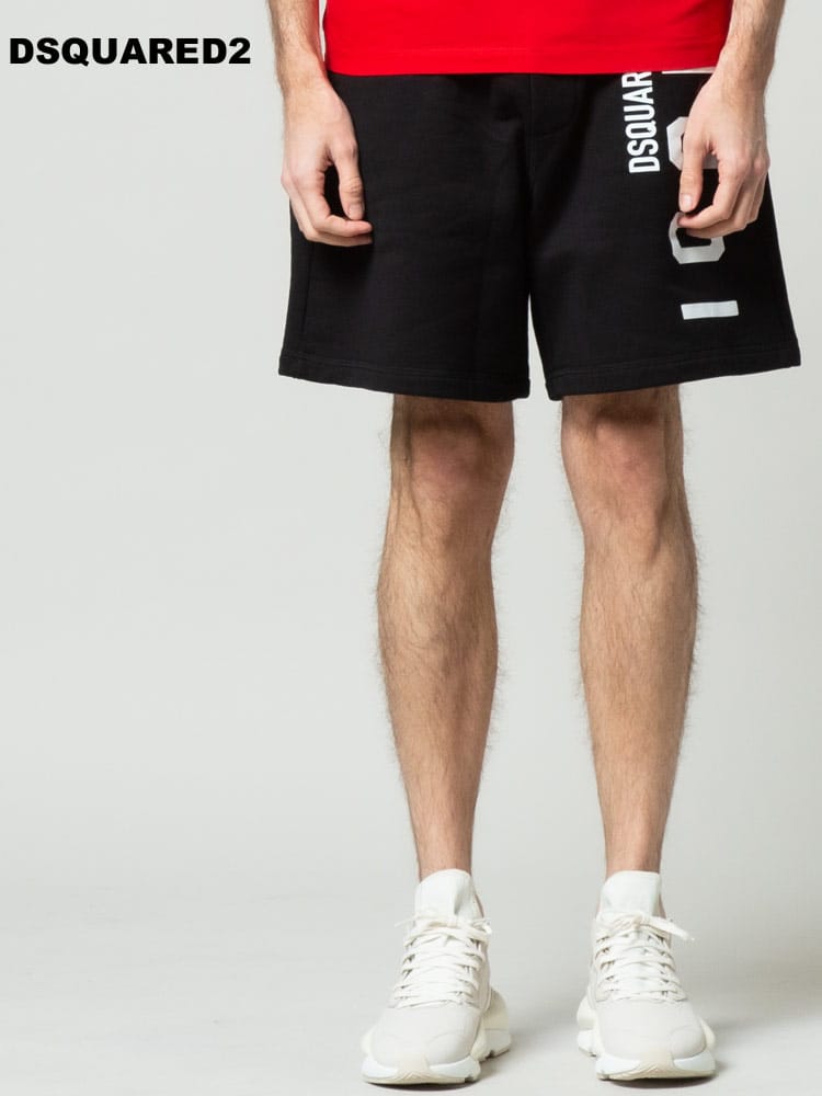 DSQUARED2 ディースクエアード メンズ ショートパンツ ICON ロゴ プリント スウェット ゴム RELAX SHORTS D2MU0029S25516 ブランド