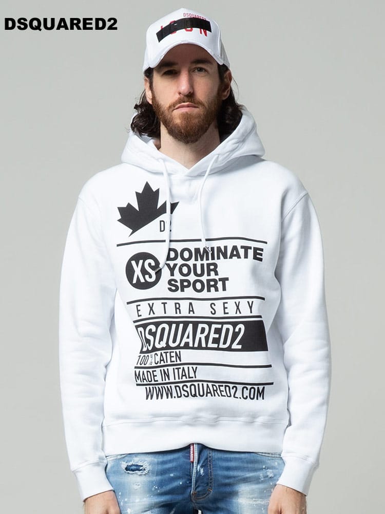 DSQUARED2 ディースクエアード メンズ スウェット パーカー ロゴ 
