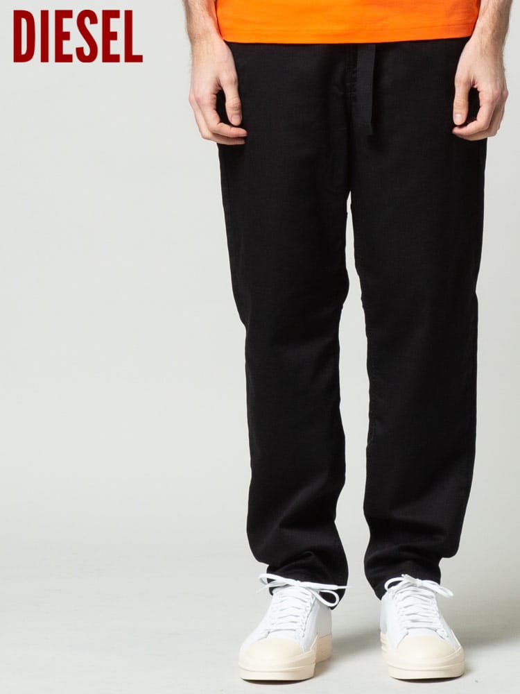 【オンラインストア限定】 DIESEL ディーゼル メンズ デニム ウエストベルト ジップフライ ジーンズ Krooley JoggJeans 069ZG Tapered カーゴパンツ ブランド DSDKROOLEY69ZG
