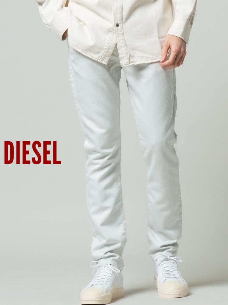 DIESEL ディーゼル メンズ デニム ホワイト ジップフライ ジーンズ 