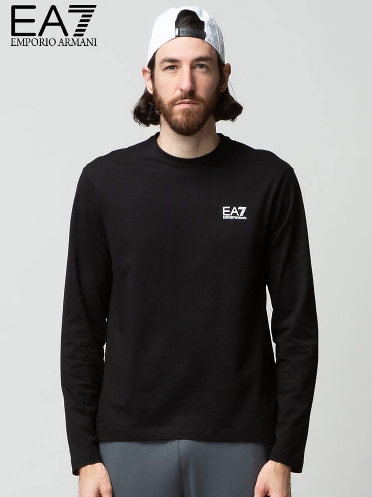 EMPORIO ARMANI EA7 エンポリオ アルマーニ メンズ 長袖 Tシャツ バック プリント BIG ロゴ クルーネック ロンT EA3LPT21PJFFZ