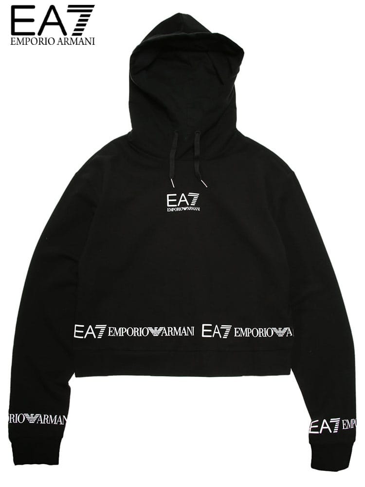EMPORIO ARMANI EA7 エンポリオ アルマーニ レディース パーカー スウェット ロゴ ライン プリント プルオーバー ブランド EAL3LTM09TJCQZ