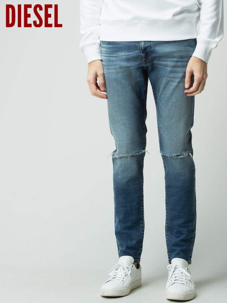 DIESEL ディーゼル メンズ ダメージ デニム ジップフライ ジーンズ ボトムス パンツ ブランド 2019 D-STRUKT DS2019DSTRU9C87