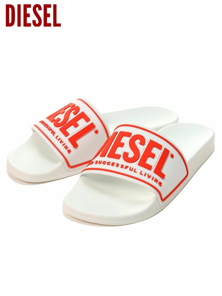 DIESEL ディーゼル メンズ サンダル ユニセックス メンズ ブランド ロゴ スライドサンダル シャワーサンダル 大きいサイズブランド DSY0280P4441