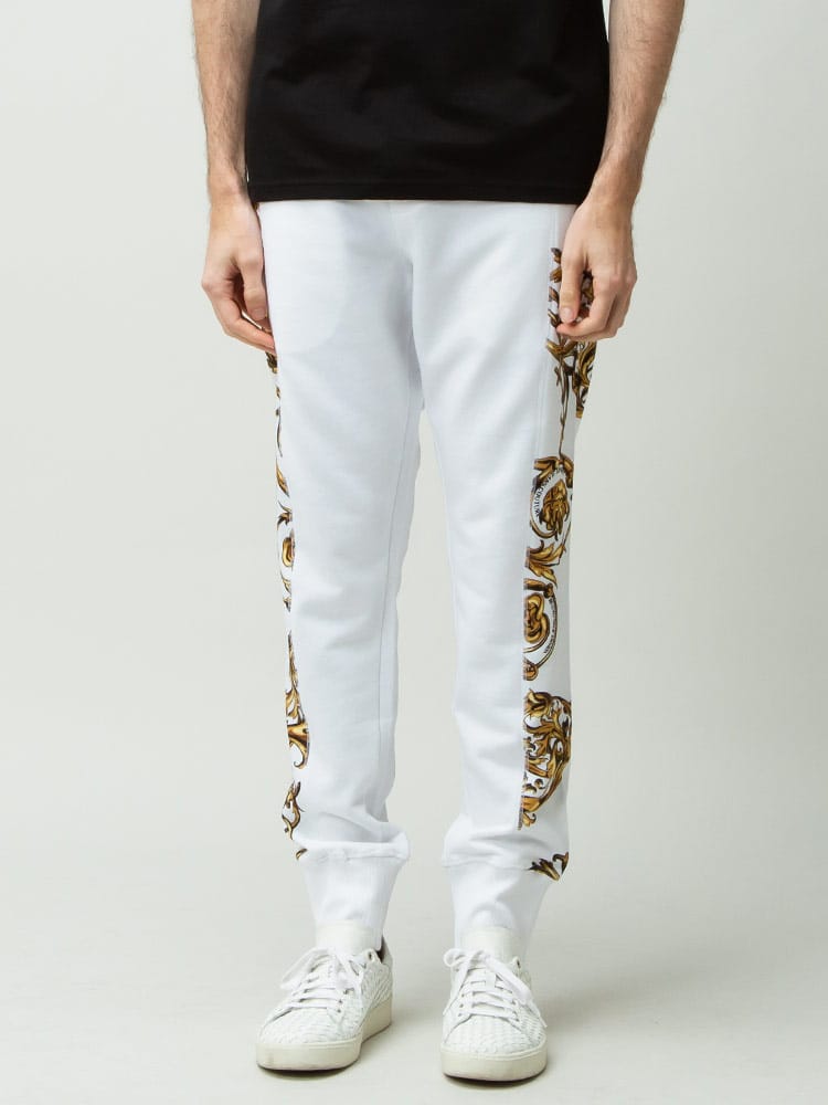 VERSACE JEANS COUTURE ヴェルサーチェ ジーンズクチュール スウェット パンツ メンズ  サイドバロック プリント ヴェルサーチ ブランド VC72GAA3C9FS019