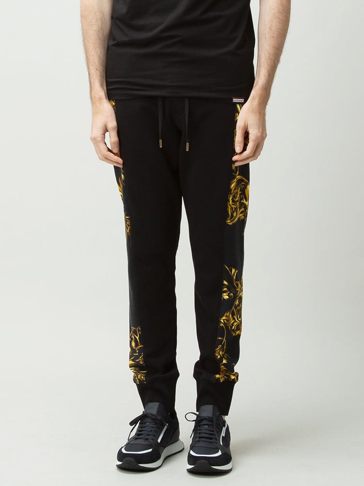 VERSACE JEANS COUTURE ヴェルサーチェ ジーンズクチュール スウェット パンツ メンズ  サイドバロック プリント ヴェルサーチ ブランド VC72GAA3C9FS019