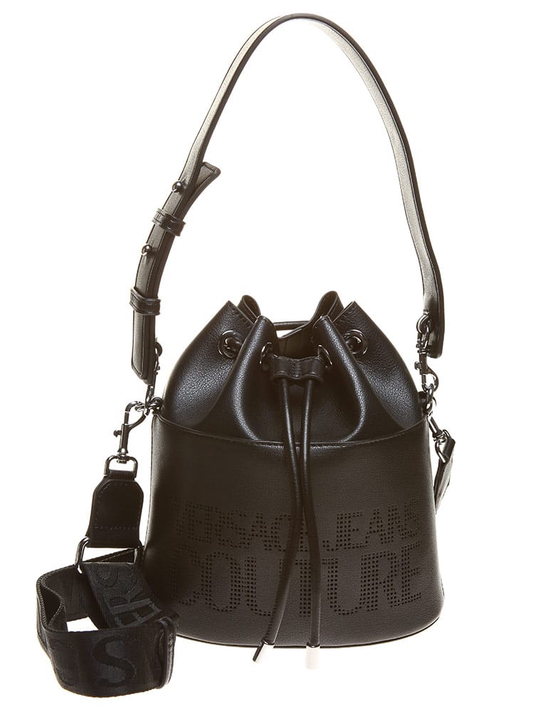 VERSACE JEANS COUTURE ヴェルサーチェ ジーンズクチュール バッグ ロゴ ショルダー付き 巾着バッグ ヴェルサーチ BORSE VCL72VA4BB3