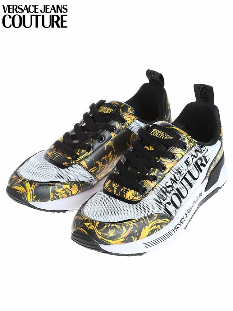 VERSACE JEANS COUTURE (ヴェルサーチェ ジーンズクチュール) バロックプリント ローカットスニーカー VC72YA3SA5ZS235
