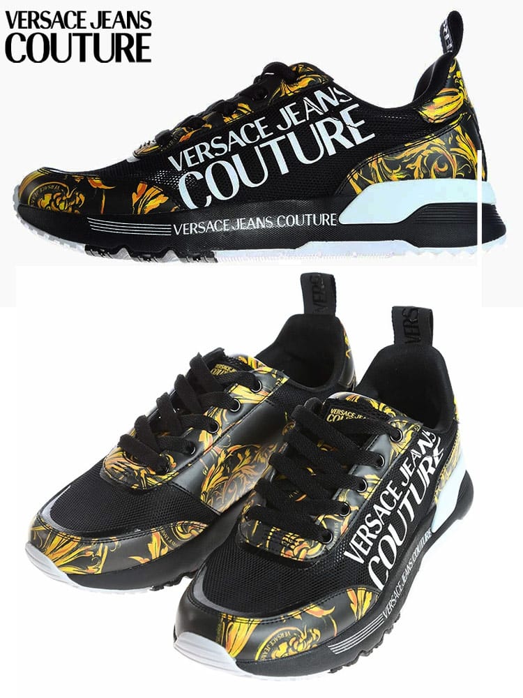 VERSACE JEANS COUTURE (ヴェルサーチェ ジーンズクチュール) バロックプリント ローカットスニーカー VC72YA3SA5ZS235