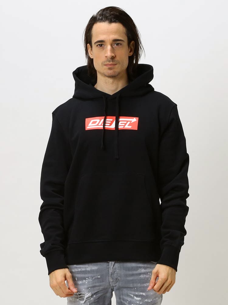 DIESEL (ディーゼル) BOXロゴ プルオーバー スウェット パーカー DSA06856JFAV ユニセックス メンズ レディース ブランド