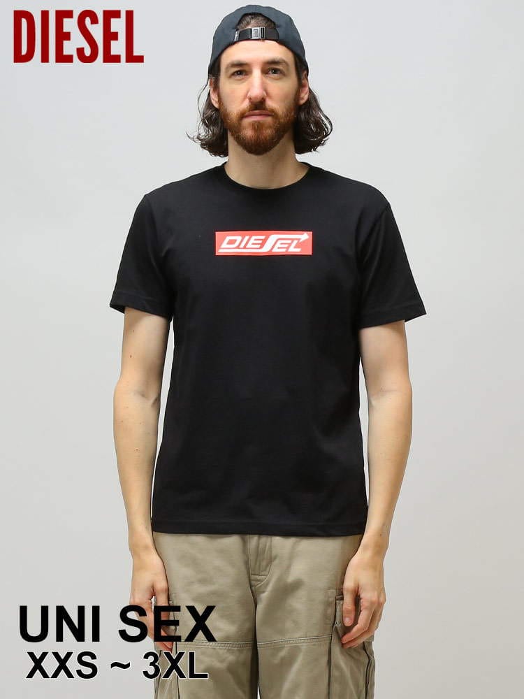 DIESEL (ディーゼル) BOXロゴ クルーネック 半袖 Tシャツ ブランド DSA06862CATM ユニセックス レディース メンズ