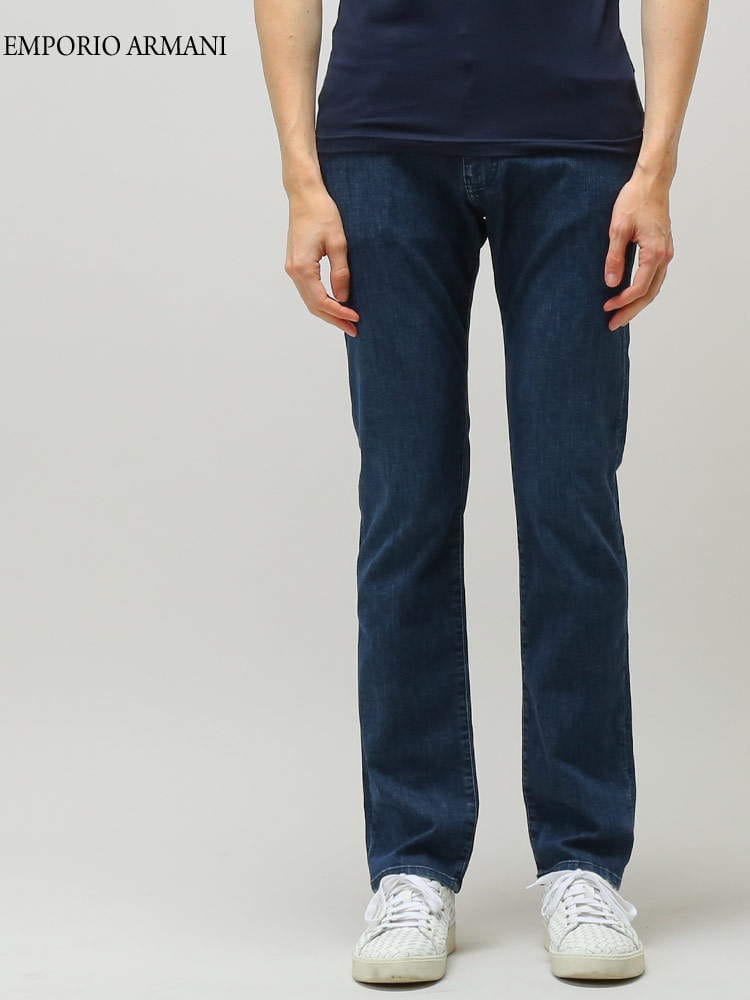 EMPORIO ARMANI (エンポリオアルマーニ) メンズ デニム ジップフライ ジーンズ ストレッチ REGLAR FIT EA8N1J451D85Z ブランド ブルーデニム
