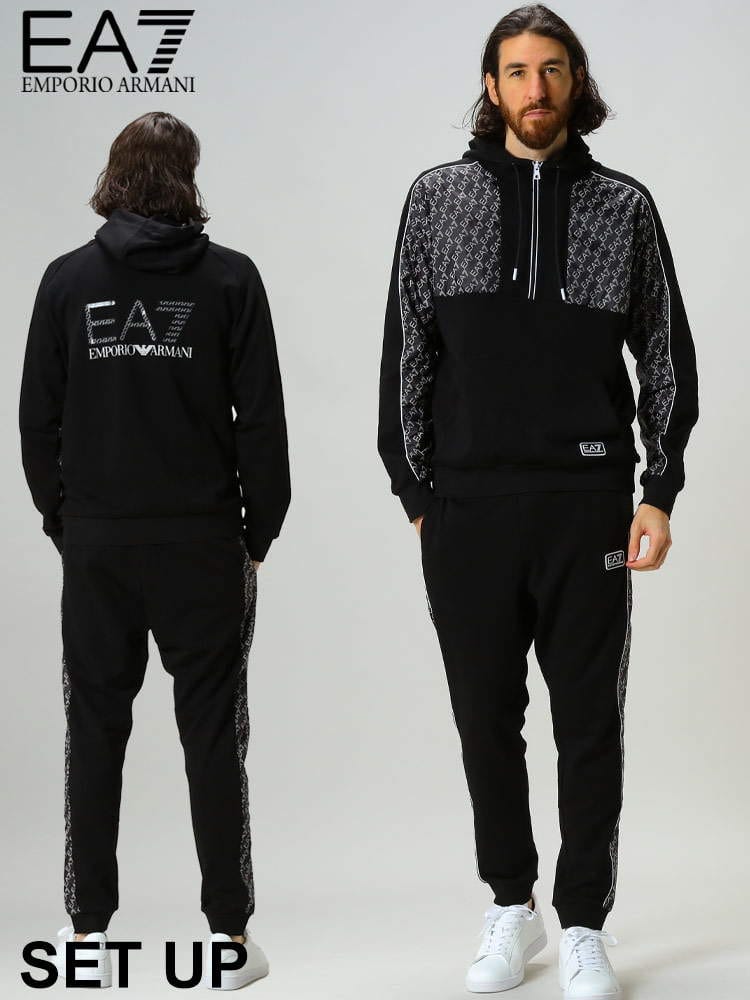 EMPORIO ARMANI EA7 (エンポリオアルマーニ) ロゴ切り替え ハーフ 