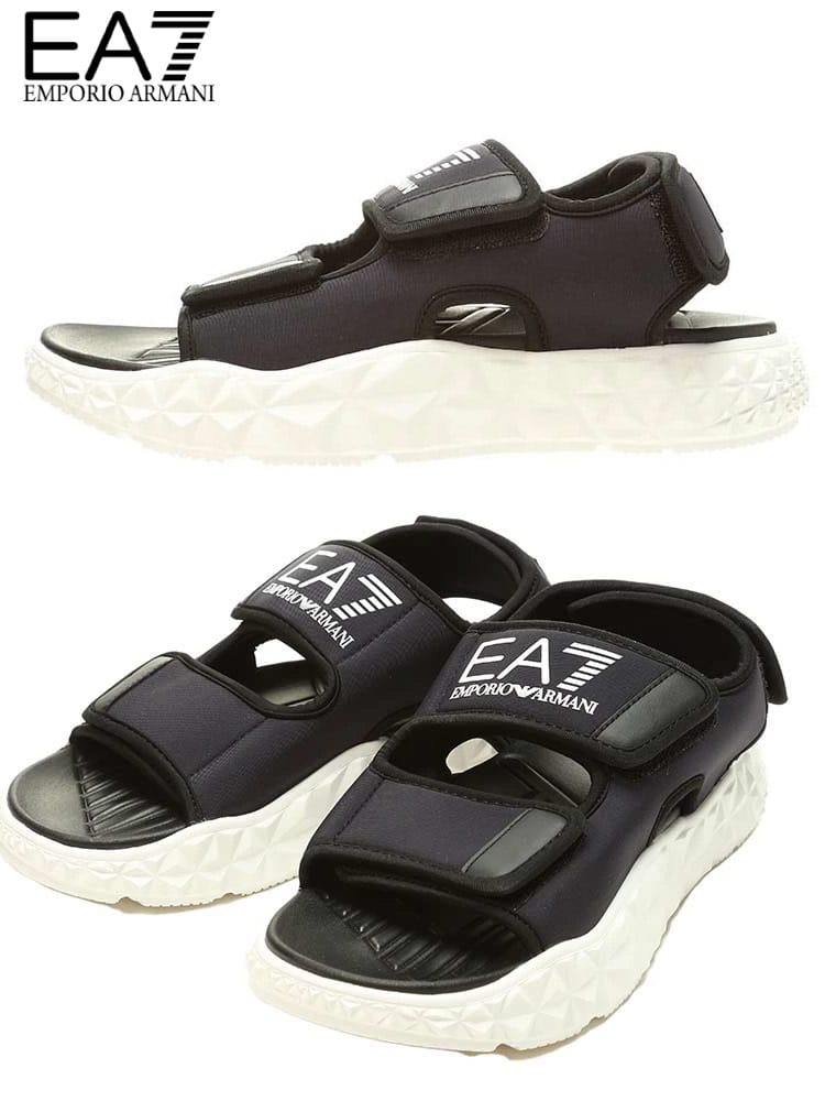 アルマーニ EMPORIO ARMANI EA7 エンポリオアルマーニ メンズ ブランド サンダル ロゴ テックサンダル EAXBP007XK276