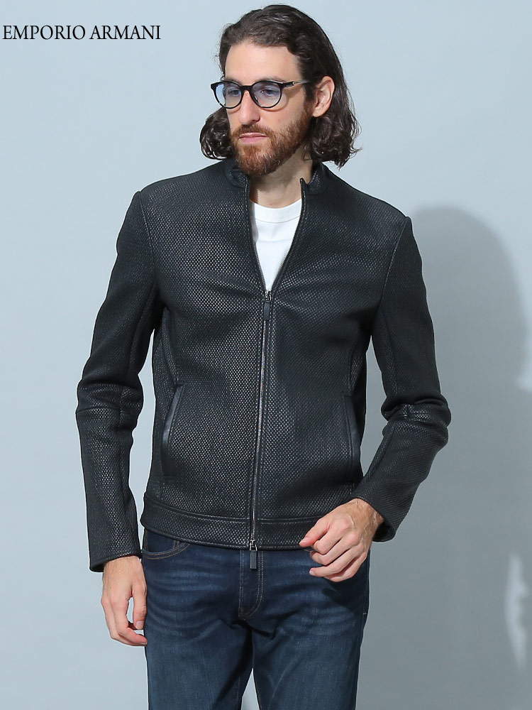 エンポリオアルマーニ　レザージャケットジャケットとして着ていました