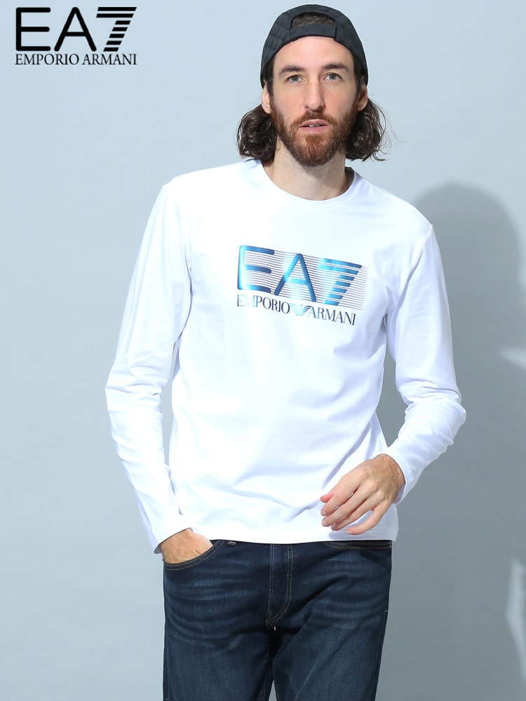 アルマーニ メンズ Tシャツ 長袖 エンポリオアルマーニ EMPORIO ARMANI EA7 ブランド ロンT トップス カットソー ロゴ EA76LPT64PJ03Z