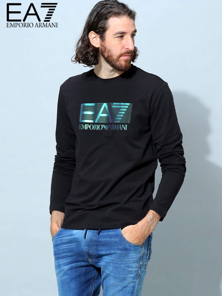 アルマーニ メンズ Tシャツ 長袖 エンポリオアルマーニ EMPORIO ARMANI EA7 ブランド ロンT トップス カットソー ロゴ EA76LPT64PJ03Z