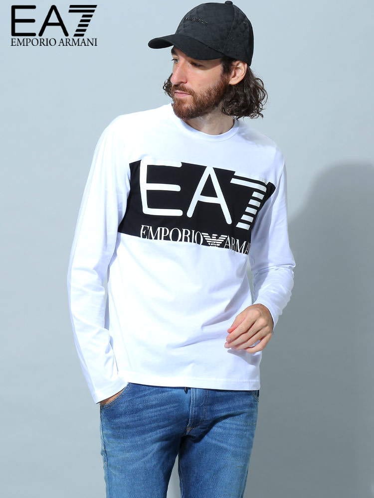 アルマーニ メンズ Tシャツ 長袖 エンポリオアルマーニ EMPORIO ARMANI EA7 ブランド ロンT カットソー トップス ロゴ EA76LPT25PJ7CZ