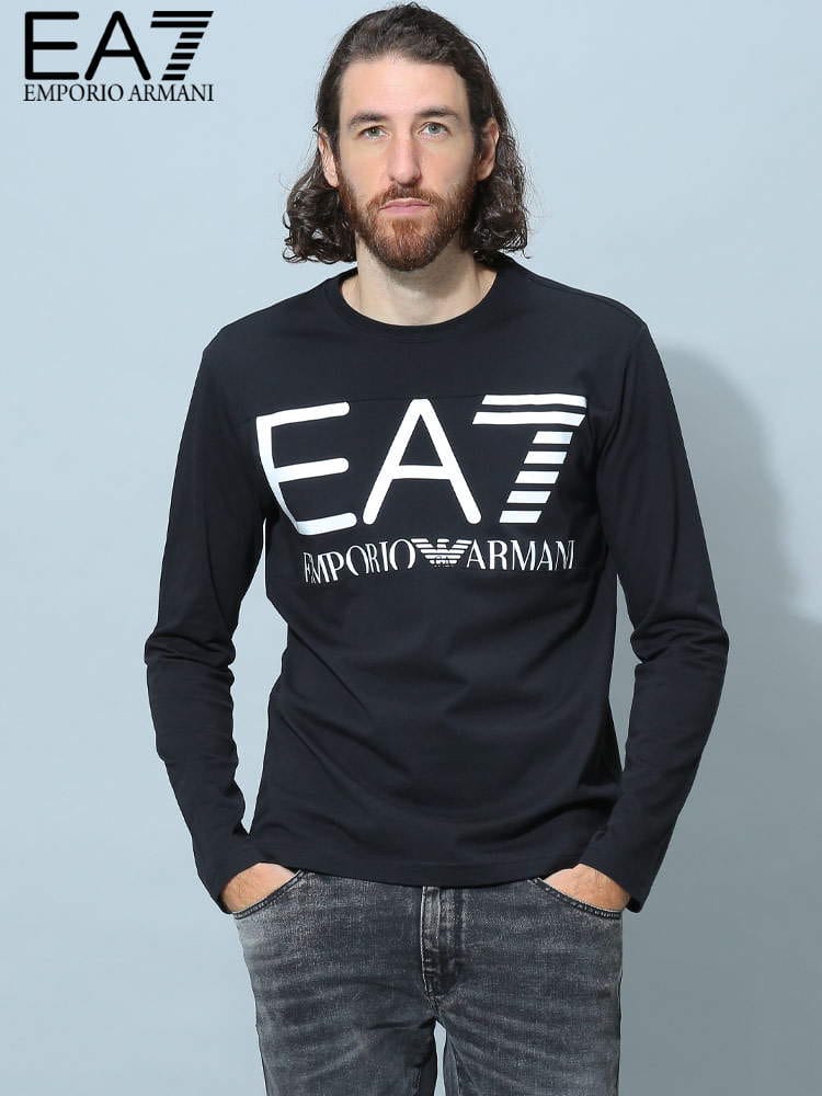 アルマーニ メンズ Tシャツ 長袖 エンポリオアルマーニ EMPORIO ARMANI EA7 ブランド ロンT カットソー トップス ロゴ EA76LPT25PJ7CZ
