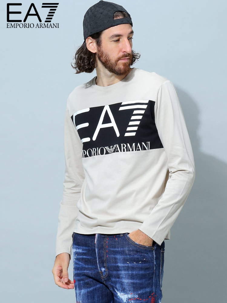アルマーニ メンズ Tシャツ 長袖 エンポリオアルマーニ EMPORIO ARMANI EA7 ブランド ロンT カットソー トップス ロゴ EA76LPT25PJ7CZ