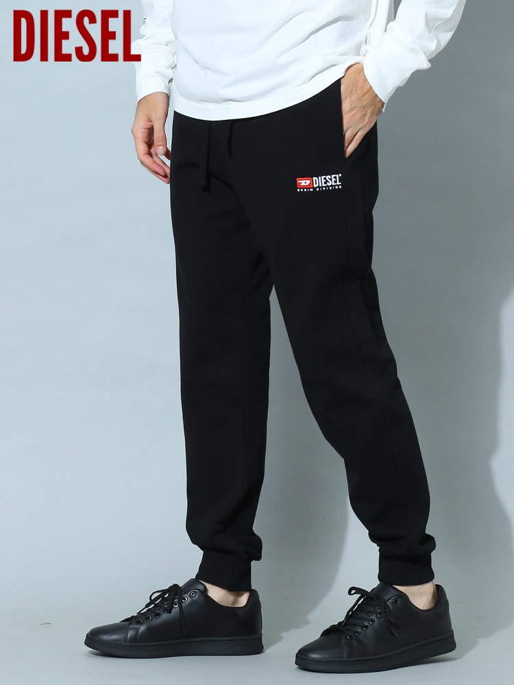 ディーゼル メンズ パンツ DIESEL ブランド ボトムス スウェットパンツ ロゴ 刺繍 レギュラーフィット DSA037700BAWT