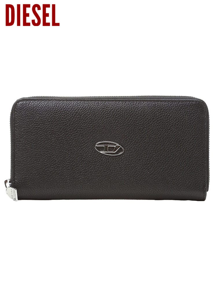 ディーゼル メンズ 財布 DIESEL ブランド ウォレット サイフ 長財布 ジップ ロゴ ラウンドジップ レザー 本革 牛革 Garnet DSX9015P0685