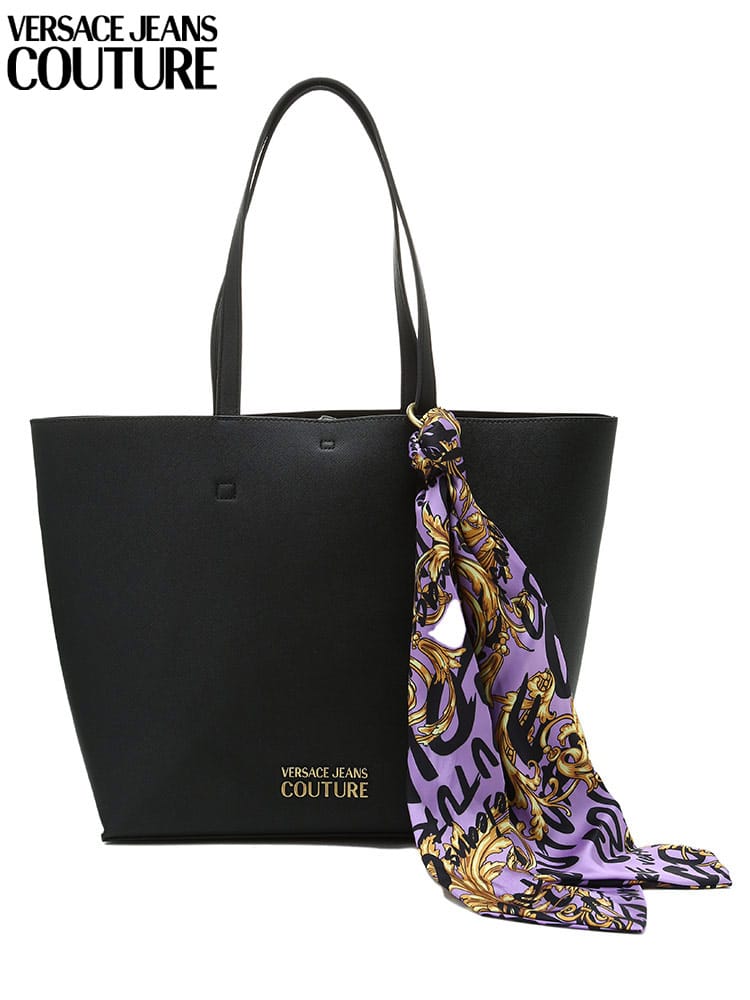 ヴェルサーチェジーングクチュール レディース バッグ VERSACE JEANS COUTURE ブランド トートバッグ 鞄 トート スカーフ付き  VCL73VA4BAD