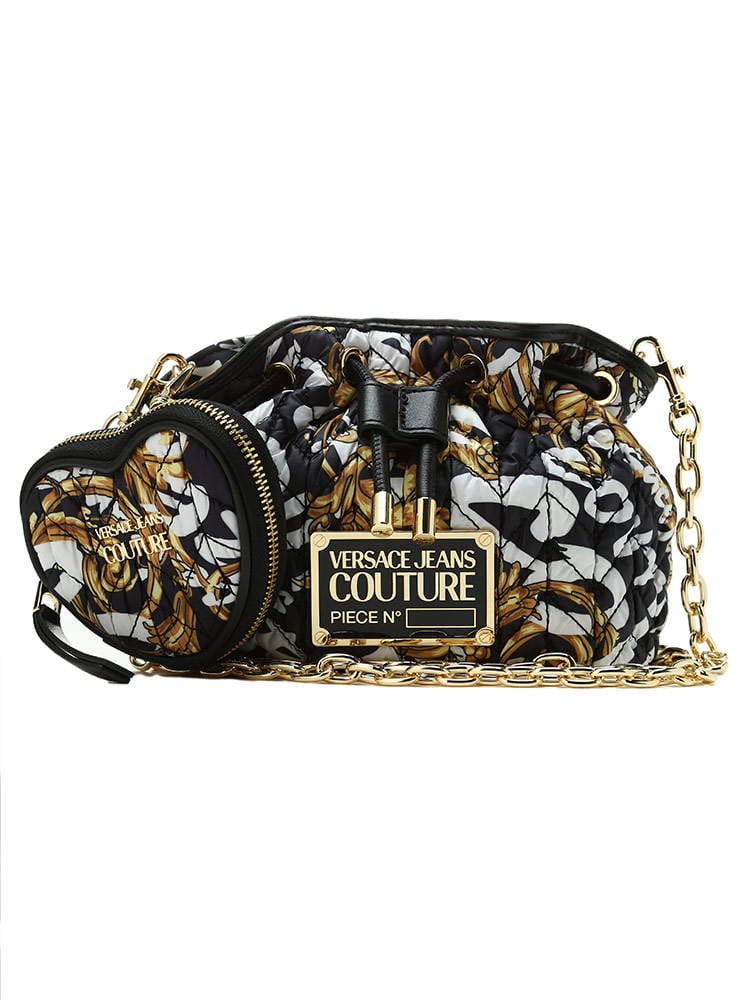 ヴェルサーチェジーングクチュール レディース バッグ VERSACE JEANS COUTURE ブランド ショルダーバッグ 巾着バッグ 総柄 VCL73VA4BO4