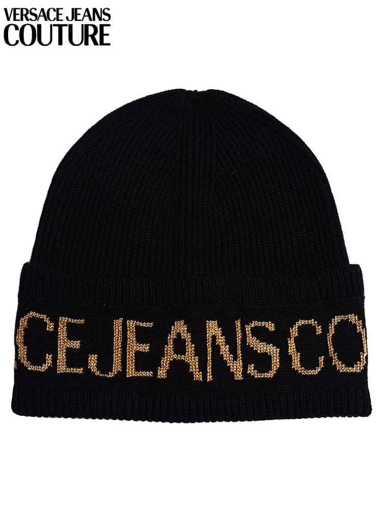 ヴェルサーチェ ジーンズ クチュール メンズ 帽子 VERSACE JEANS COUTURE  ブランド ニット帽 ニットキャップ ロゴ レディース VC73GAZK40ZG020