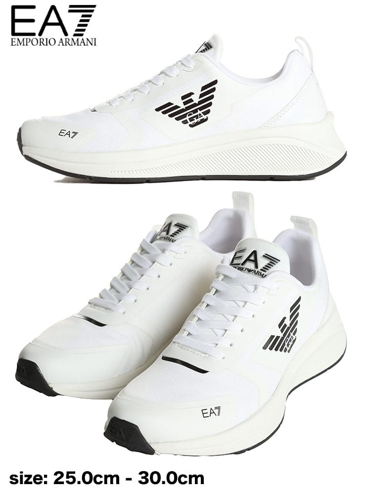 アルマーニ メンズ スニーカー エンポリオアルマーニ EMPORIO ARMANI EA7 ブランド ハイテクスニーカー ローカット ロゴ 大きいサイズ EA7X8X126XK304