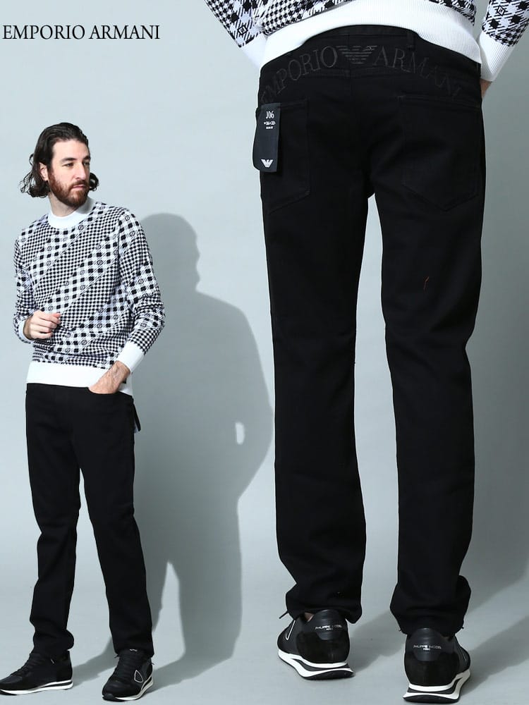 EMPORIO ARMANI (エンポリオアルマーニ) アーチロゴ ジップフライ ジーンズ EA6L1J061DS1Z