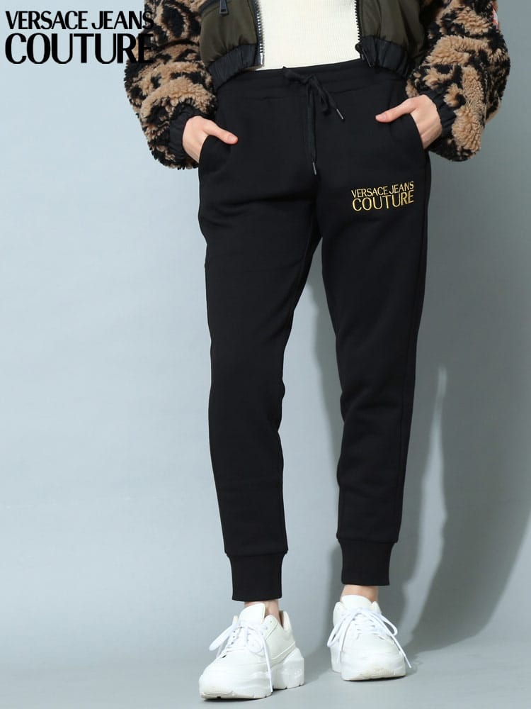 【オンラインストア限定】 ヴェルサーチェ ジーンズクチュール レディース パンツ VERSACE JEANS COUTURE ブランド スウェットパンツ ボトムス 裏起毛 ロゴ VCL73HAAT01