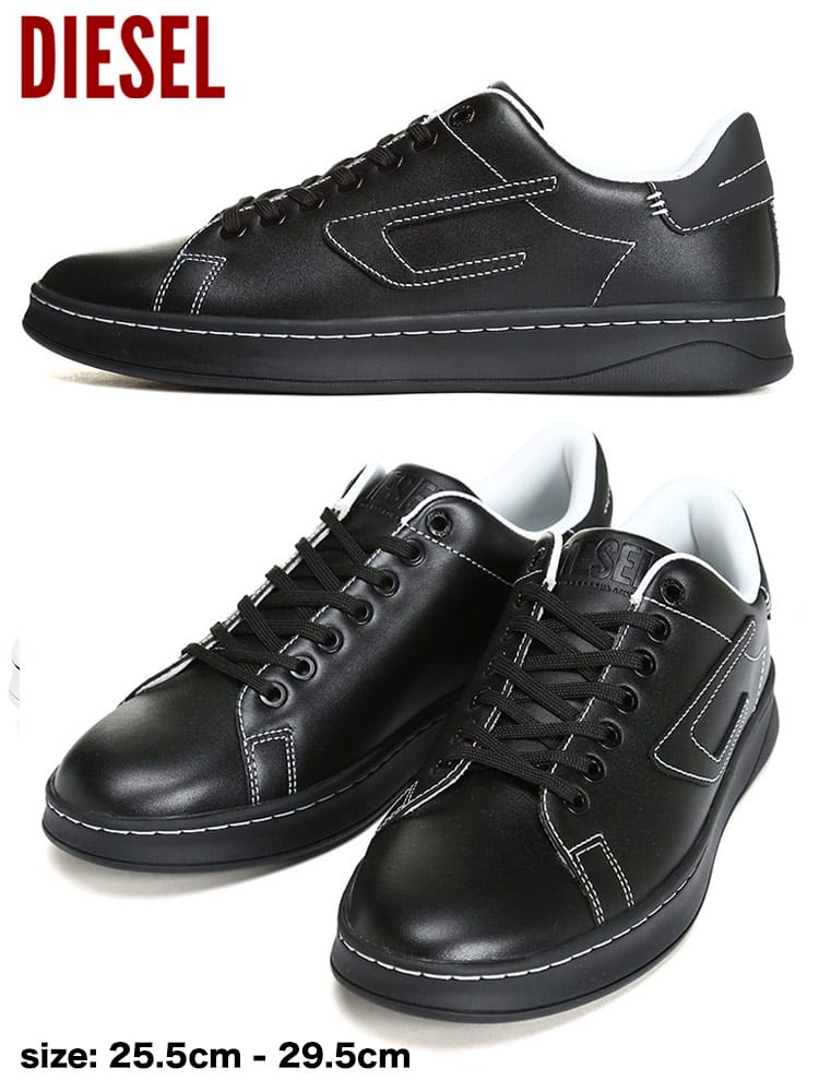 ディーゼル メンズ スニーカー DIESEL ブランド シューズ 靴 ローカット ロゴ S-ATHENE LOW レザー DSY02869P4794