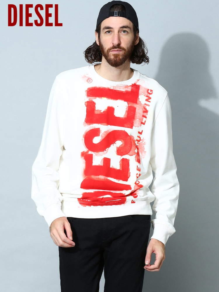 ディーゼル メンズ トレーナー DIESEL ブランド トップス プルオーバー スウェット 長袖 ロゴ S-GINN-E S M L 1XL 2XL  3XL トップス スウェット【サカゼン公式通販】 [Diesel] ネイビー メンズ スウェット UMLT-WILLY SWEAT-SHIRT 00CS7C0CAND 89D S