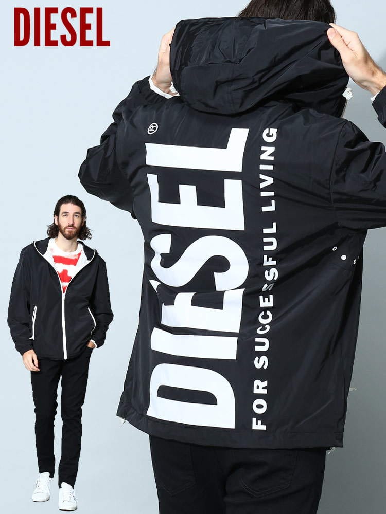 ディーゼル メンズ ブルゾン DIESEL ブランド アウター ジャケット パーカー ロゴ フルジップ J-WALLY レギュラーフィット DSA077960EFAK