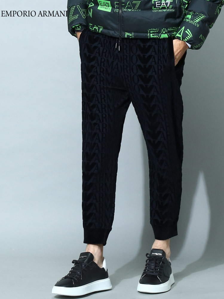 アルマーニ メンズ エンポリオアルマーニ パンツ EMPORIO ARMANI ブランド ボトムス スウェット ベロア ロゴ EA6L1P991JJWZ
