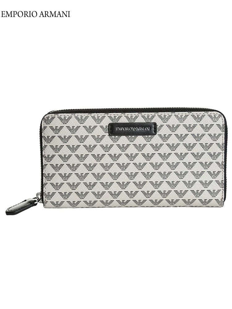 EMPORIO ARMANI (エンポリオアルマーニ) 総ロゴ ラウンドジップ 長財布 EALY3H168Y413E ブランド