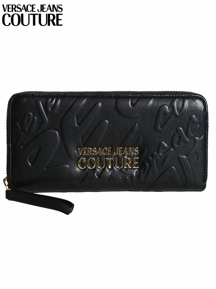 VERSACE JEANS COUTURE (ヴェルサーチェ ジーンズ クチュール) ロゴ ラウンドジップ 長財布 VCL73VA5PI1