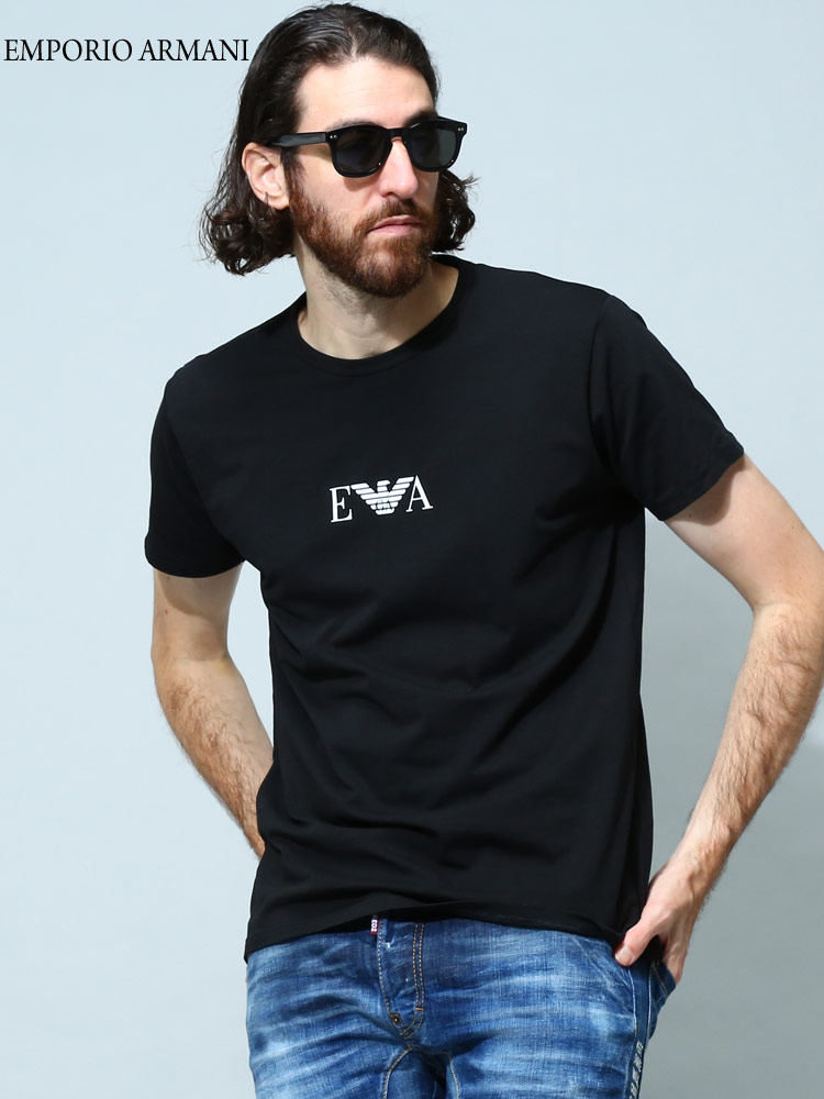 【オンラインストア限定】 アルマーニ メンズ Tシャツ 半袖 エンポリオアルマーニ EMPORIO ARMANI ブランド 2枚セット アンダー シャツ ロゴ EAU111267CC715