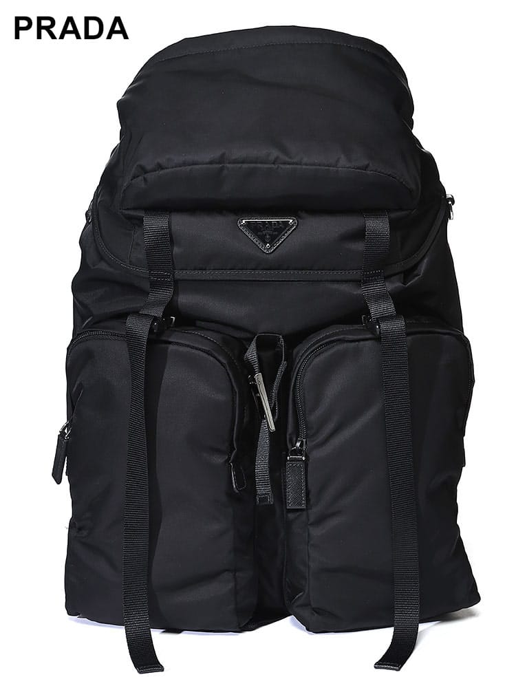 PRADA (プラダ) Re-Nylon ロゴ フラップ バックパック PR2VZ0192DMG メンズ